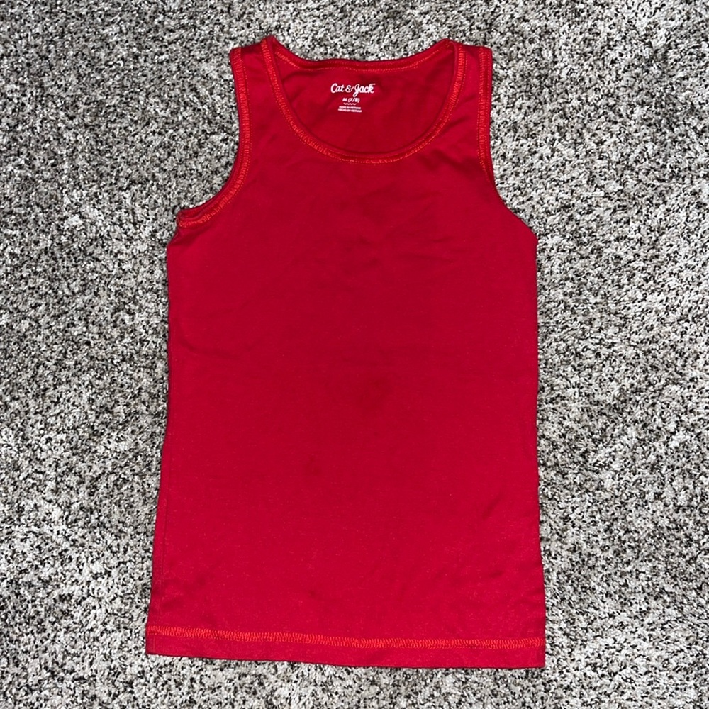 Red tank top